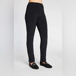 SYMPLI Canada Narrow Black Pant Side Ankle Slit Women’s Size 4 Pull On Work Knit